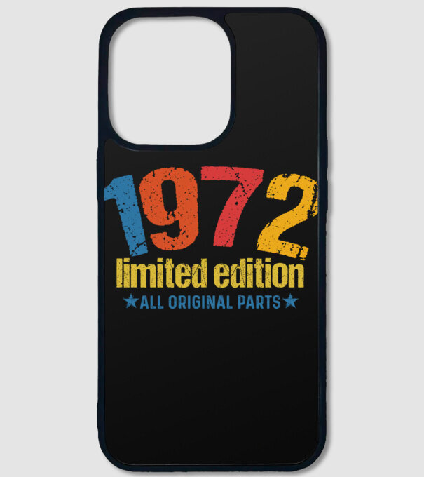 1972 limited edition ,all original parts, retro születésnapi évszám minta fekete pólón