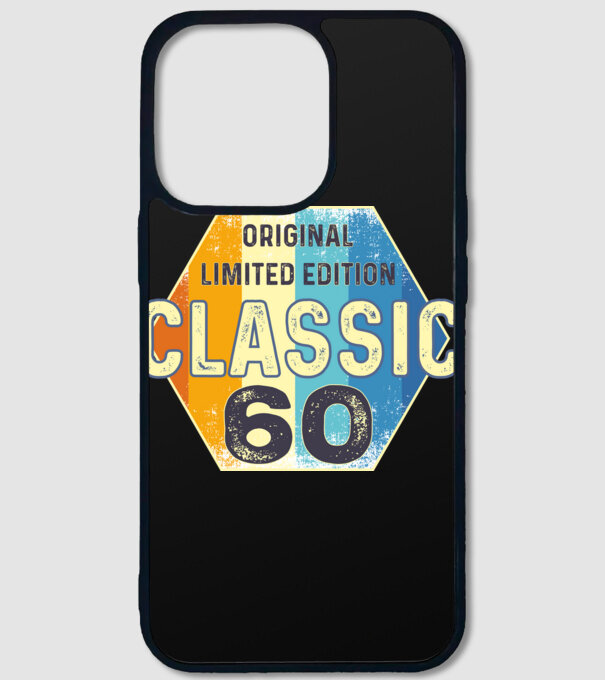 original classic limited edition embléma 60 éves születésnapra minta fekete pólón