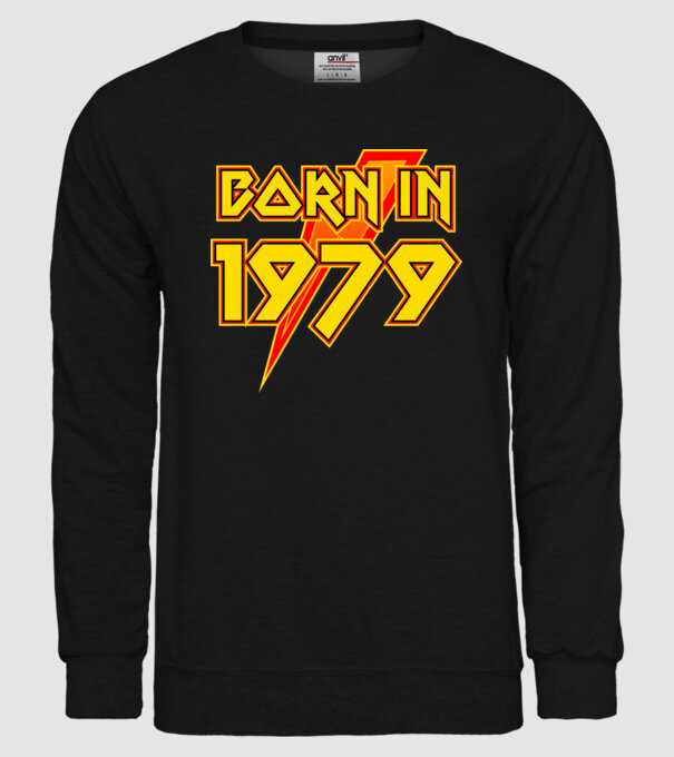heavy metal born in 1979 minta fekete pólón