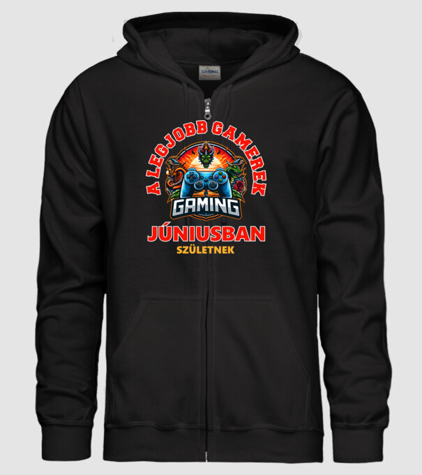 A LEGJOBB GAMEREK JÚNIUSBAN SZÜLETNEK minta fekete pólón