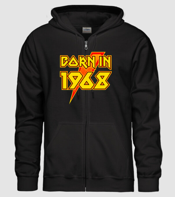 heavy metal born in 1968 minta fekete pólón