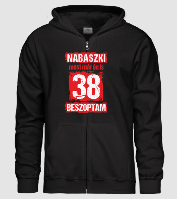 NABASZKI MOST MÁR ÉN IS BESZOPTAM 38 ÉVES VAGYOK minta fekete pólón
