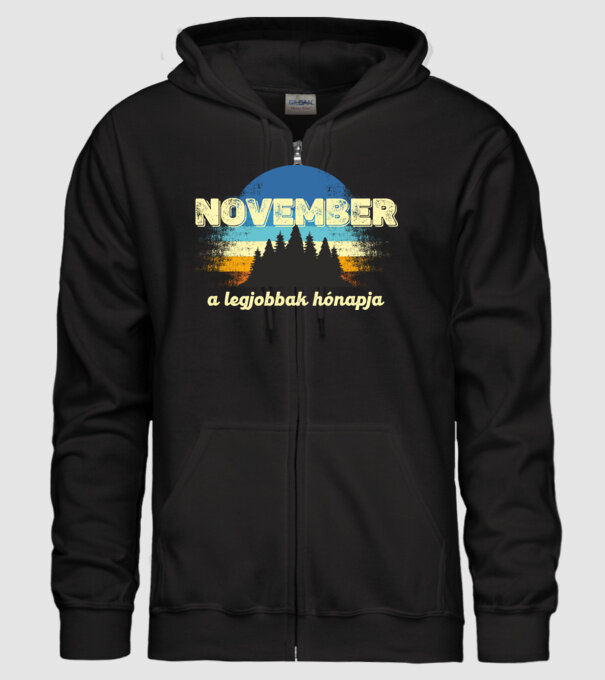 november a legobbak hónapja, novemberben születetteknek minta fekete pólón