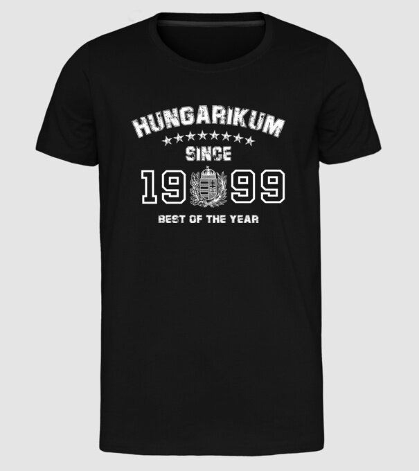 hungarikum since 1999 best of the year minta fekete pólón