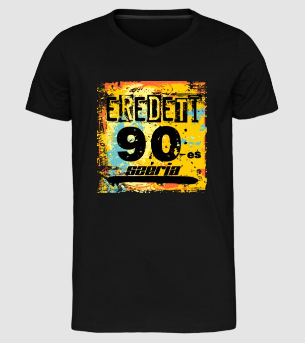 eredeti széria grunge graffiti 90-es, 19920 minta fekete pólón