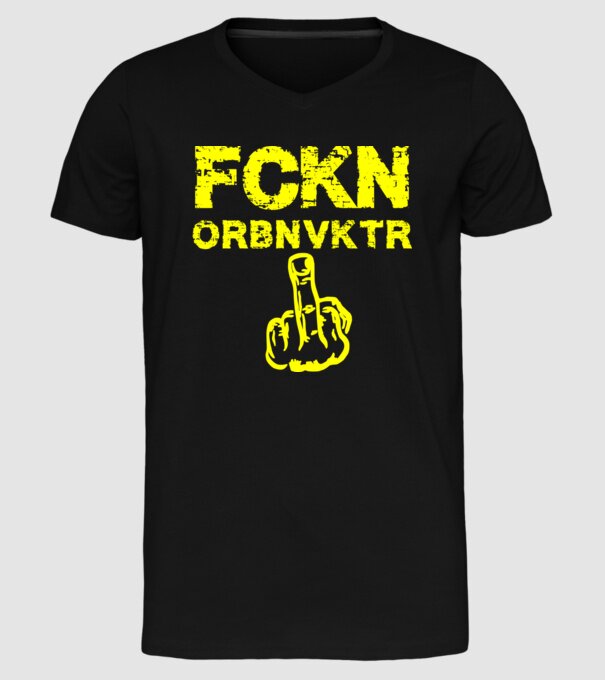 FCKN ORBÁN Viktor minta fekete pólón