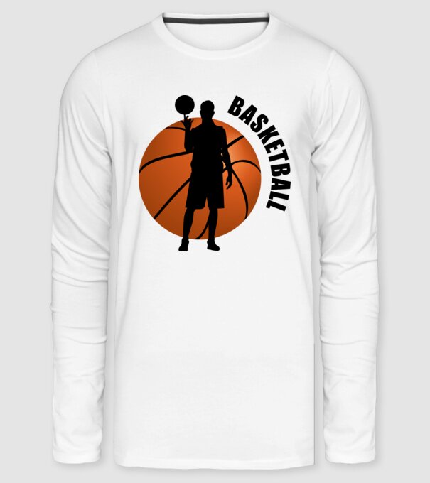 BASKETBALL minta fehér pólón