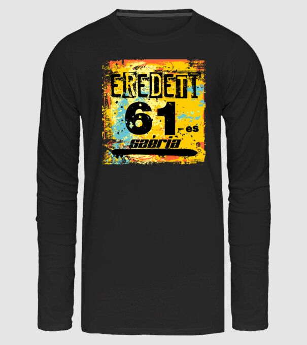 eredeti széria grunge graffiti 61-es. 61 éves minta fekete pólón