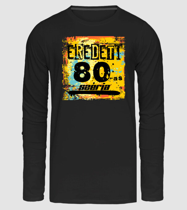 eredeti széria grunge graffiti 80-as. 80 éves minta fekete pólón