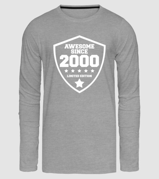 AWESOME2000 minta szürke pólón