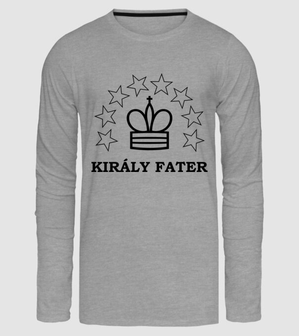király fater minta szürke pólón