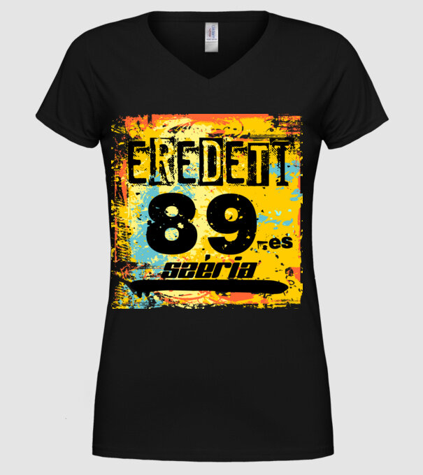 eredeti széria grunge graffiti 89-es, 1989 minta fekete pólón