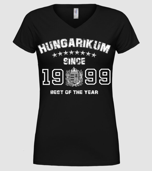 hungarikum since 1999 best of the year minta fekete pólón