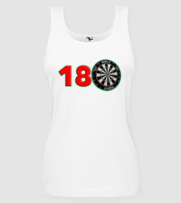 180DARTS minta fehér pólón