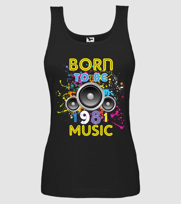 born to be music születésnapi DJ ,1981-ben született minta fekete pólón