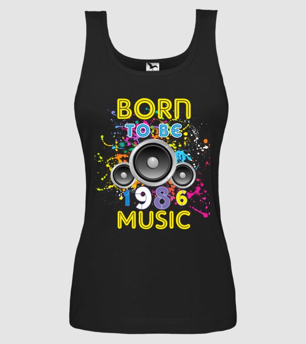 born to be music születésnapi DJ ,1986-ban született minta fekete pólón