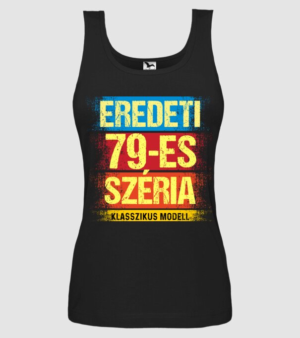 EREDEDI 79-ES SZÉRIA KLASSZKUS MODELL, RETRO SZÜLETÉSNAP minta fekete pólón