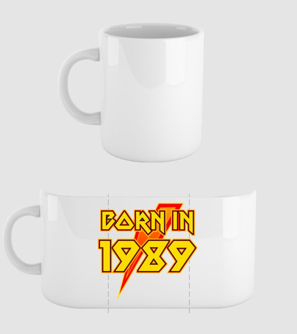heavy metal born in 1989 minta fehér pólón