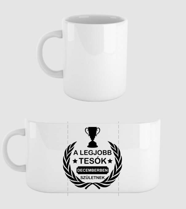 LEGJOBB TESÓK DECEMBER minta fehér pólón