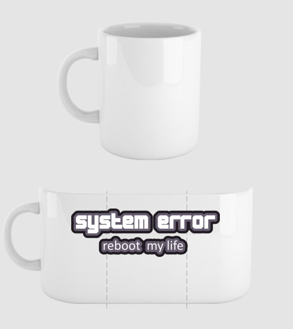 system errorr reboot minta fehér pólón