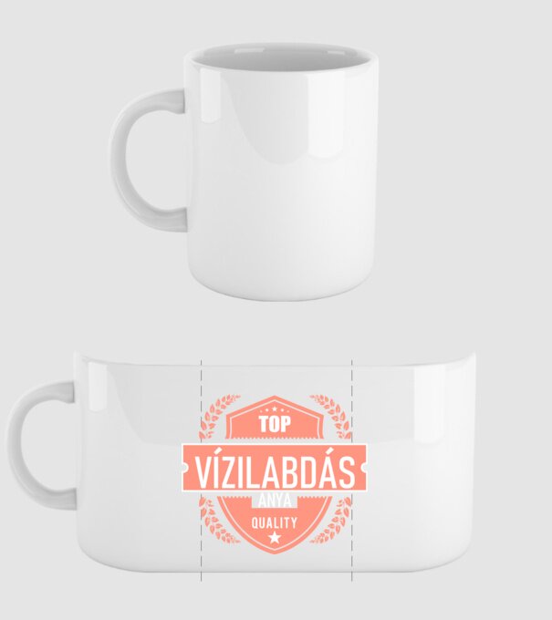 TOP QUALITY VIZILABDÁS ANYUKA minta fehér pólón
