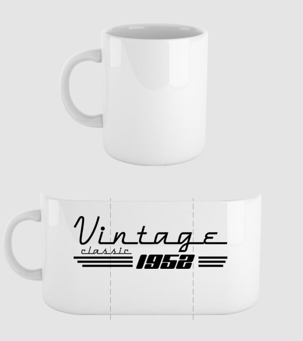 vintage classic amerikai retro stílusú születésnapi felirat 1952 minta fehér pólón