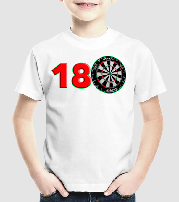 180DARTS minta fehér pólón