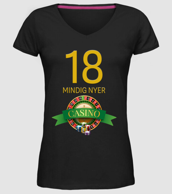 CASINO 18 MINDIG NYER minta fekete pólón