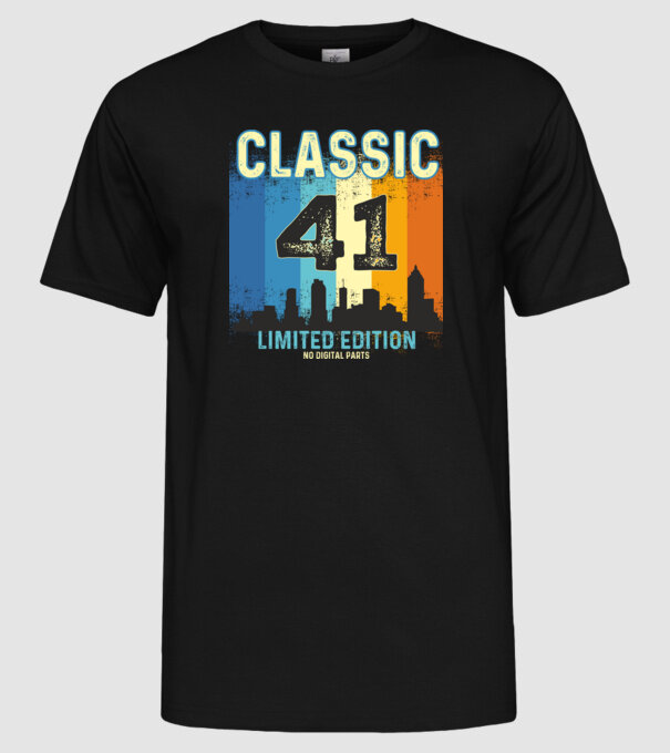 CLASSIC LIMITED EDITION NO DIGITAL PARTS 41 minta fekete pólón