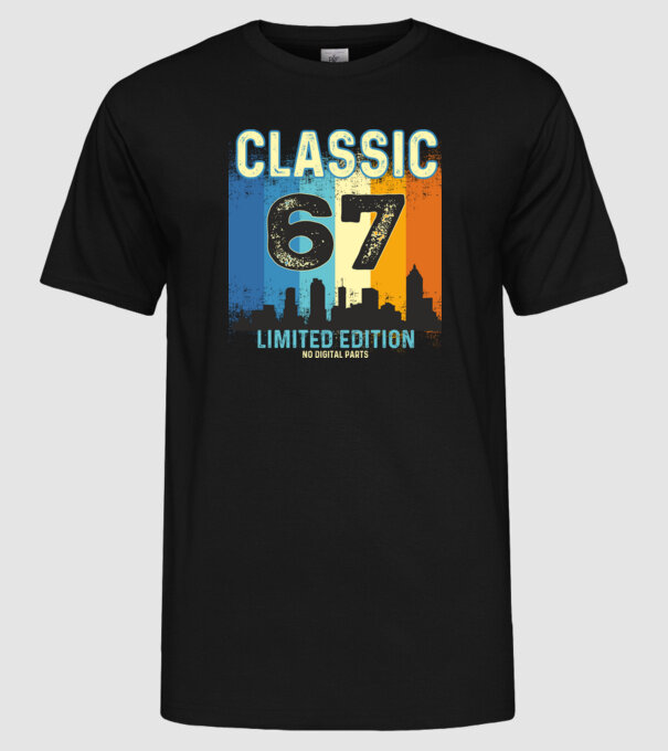 CLASSIC LIMITED EDITION NO DIGITAL PARTS 67 minta fekete pólón