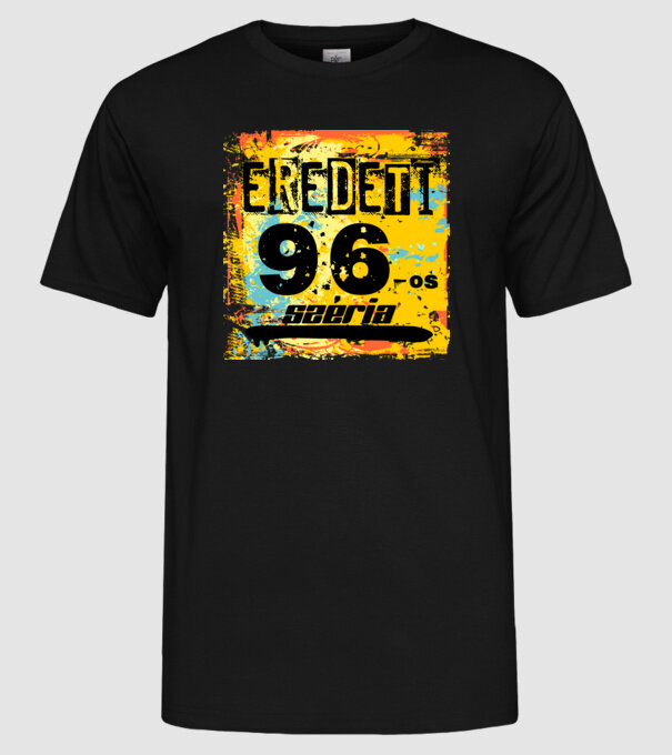 eredeti széria grunge graffiti 96-os, 1996 minta fekete pólón