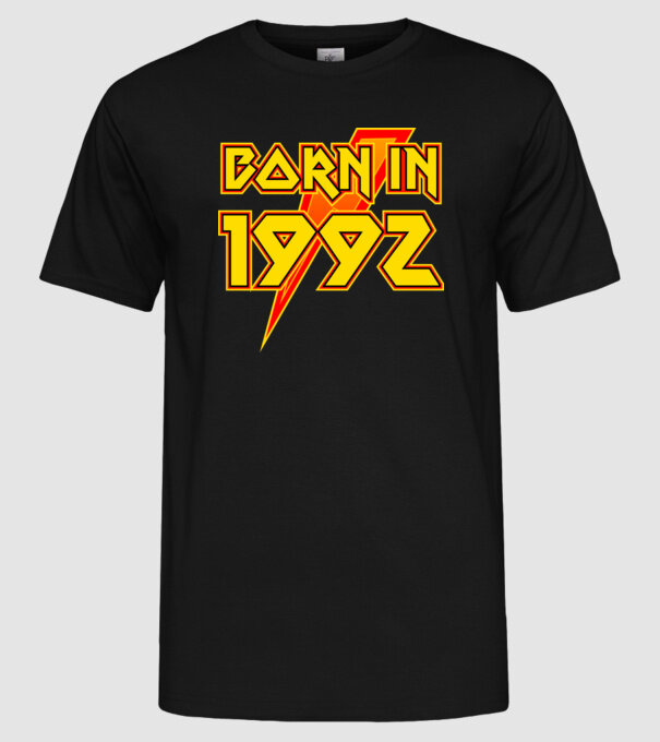 heavy metal born in 1992 minta fekete pólón