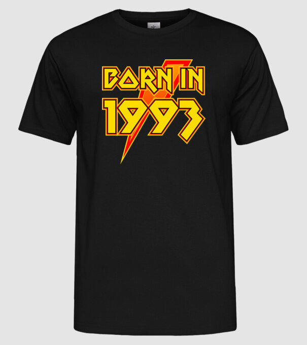 heavy metal born in 1993 minta fekete pólón