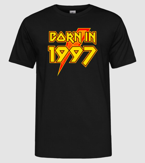 heavy metal born in 1997 minta fekete pólón