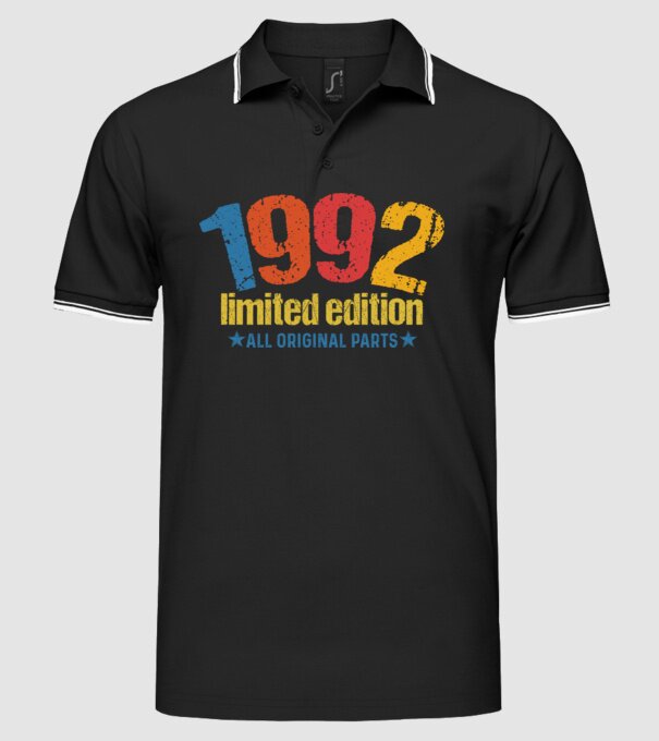 1992 limited edition ,all original parts, születésnapi felirat minta fekete pólón