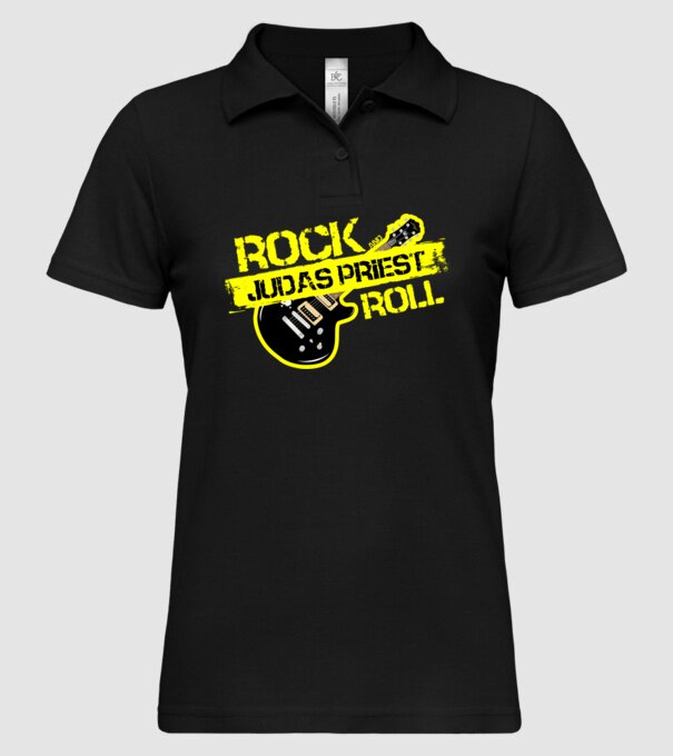 rock and roll gitár JUDAS PRIEST minta fekete pólón