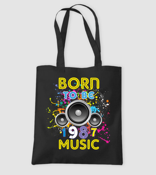 born to be music születésnapi DJ ,1987-ben született minta fekete pólón
