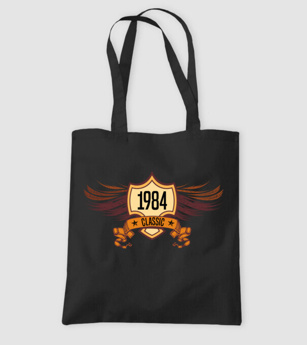 classic szülinapi embléma 1984 minta fekete pólón
