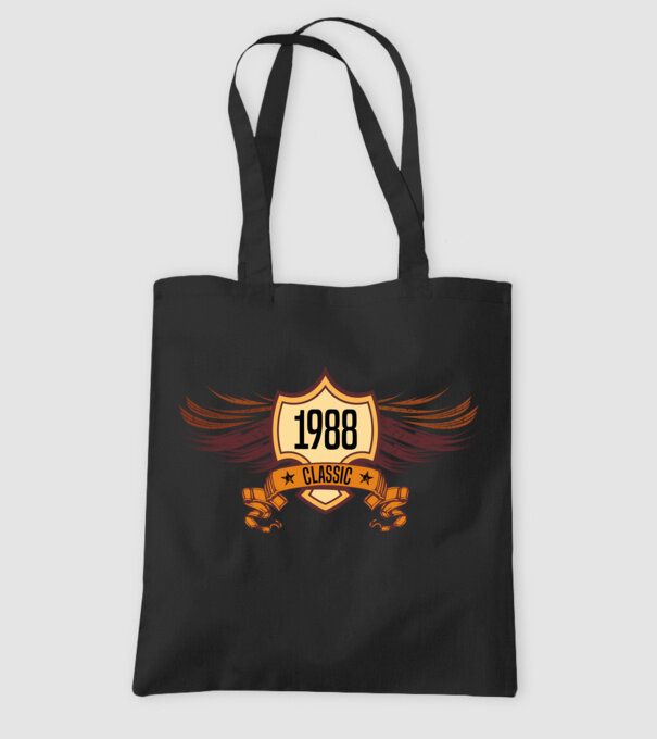 classic szülinapi embléma 1988 minta fekete pólón
