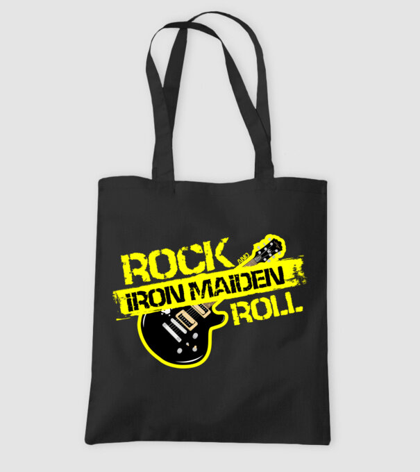 rock and roll gitár IRON MAIDEN minta fekete pólón