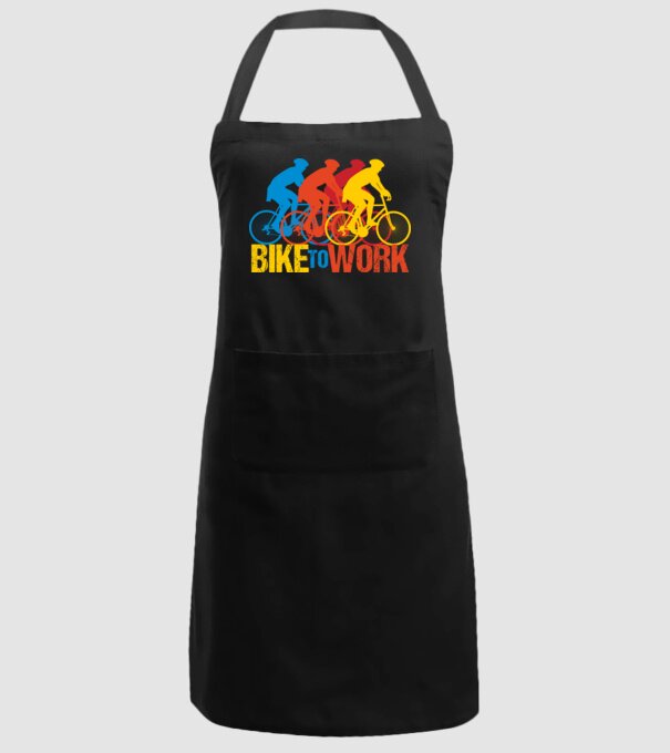 BIKE TO WORK BICAJOZZ A MUNKÁBA fiúk minta fekete pólón