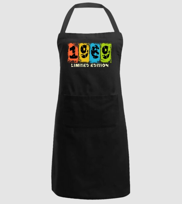 grunge évszám, limited edition felirattal, születésnapi dátum, 1969 minta fekete pólón