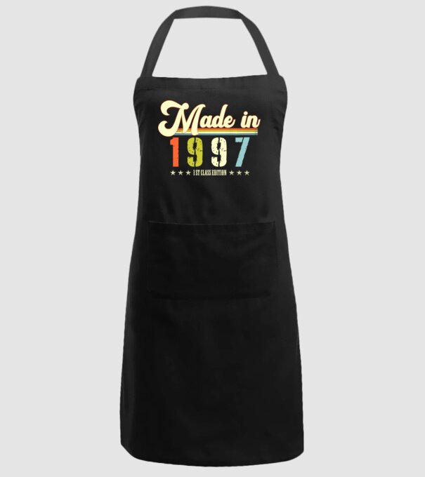 made in 1997, 1st class edition, születésnap, 1997-ben készült minta fekete pólón