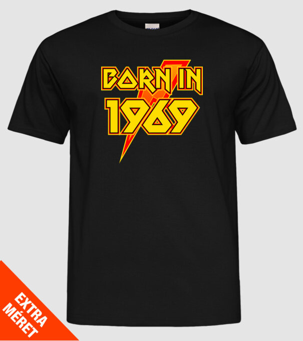 heavy metal born in 1969 minta fekete pólón