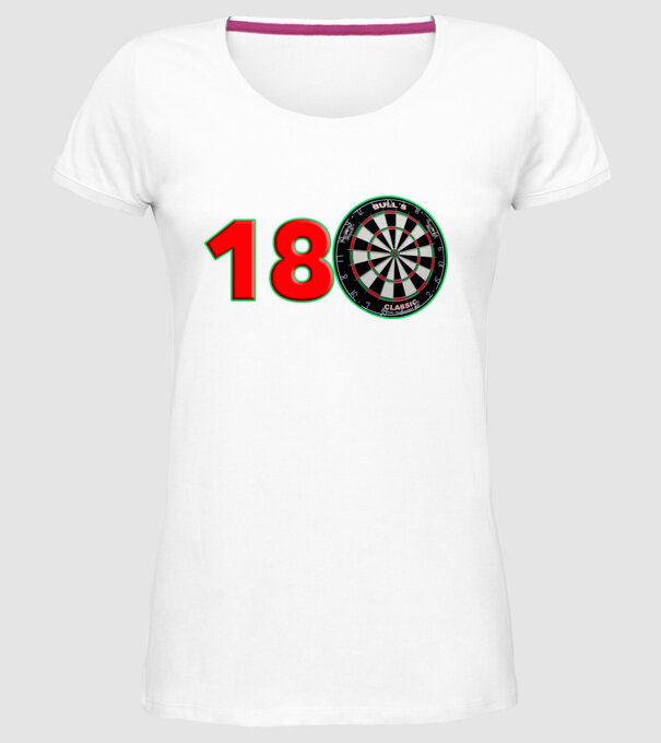 180DARTS minta fehér pólón