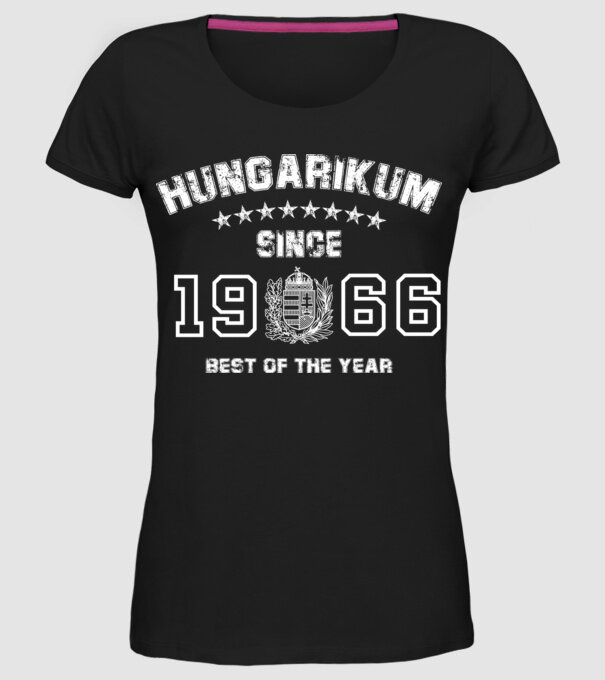 hungarikum since 1966 best of the year, magyar címer minta fekete pólón