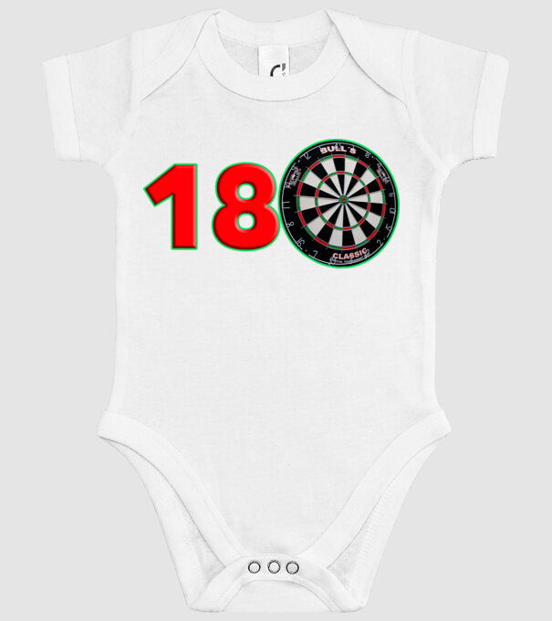180DARTS minta fehér pólón