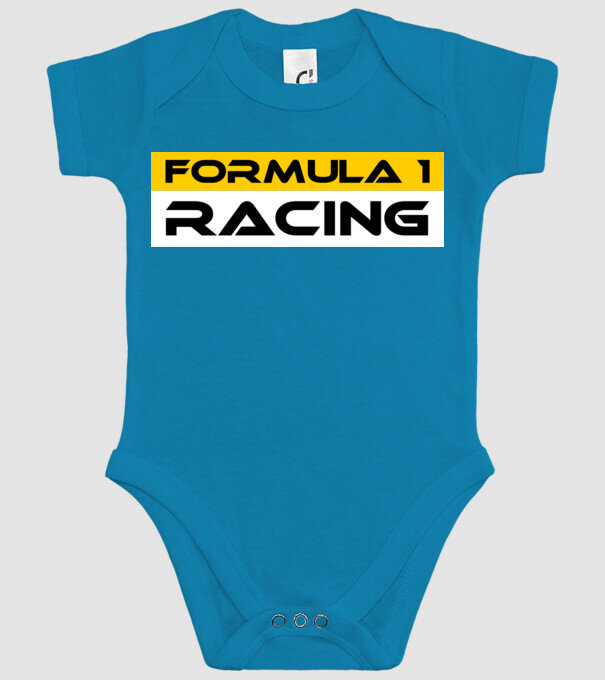 FORMULA 1 RACING minta türkiz pólón