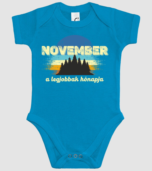 november a legobbak hónapja, novemberben születetteknek minta türkiz pólón