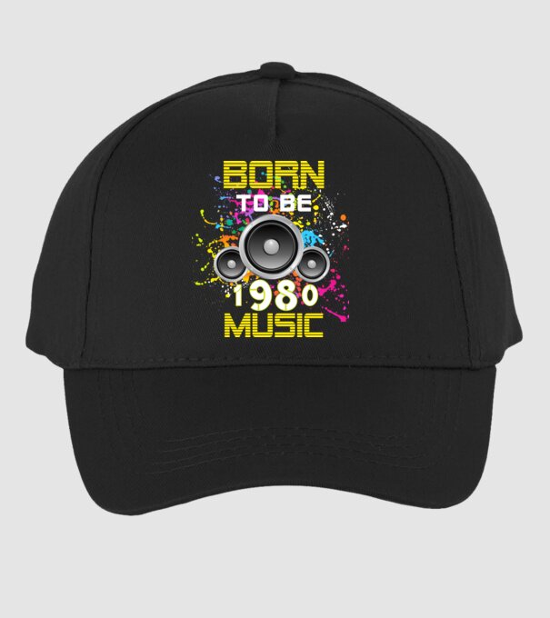 born to be music 1980-ban született minta fekete pólón